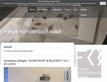 Tablet Screenshot of forumkuenstlerbuchbasel.com
